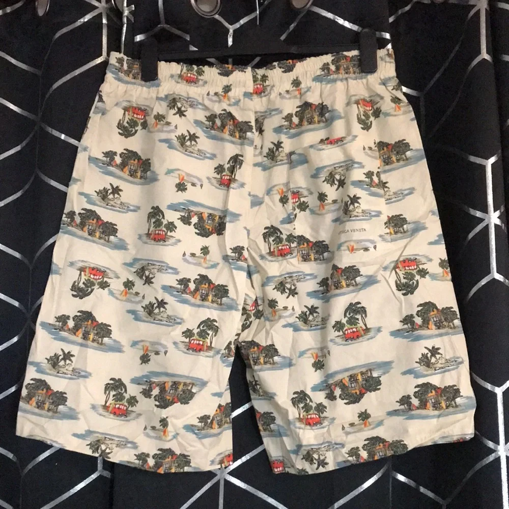 New Authentic Bottega Veneta Tropical Print Men's Swim Shorts size 48